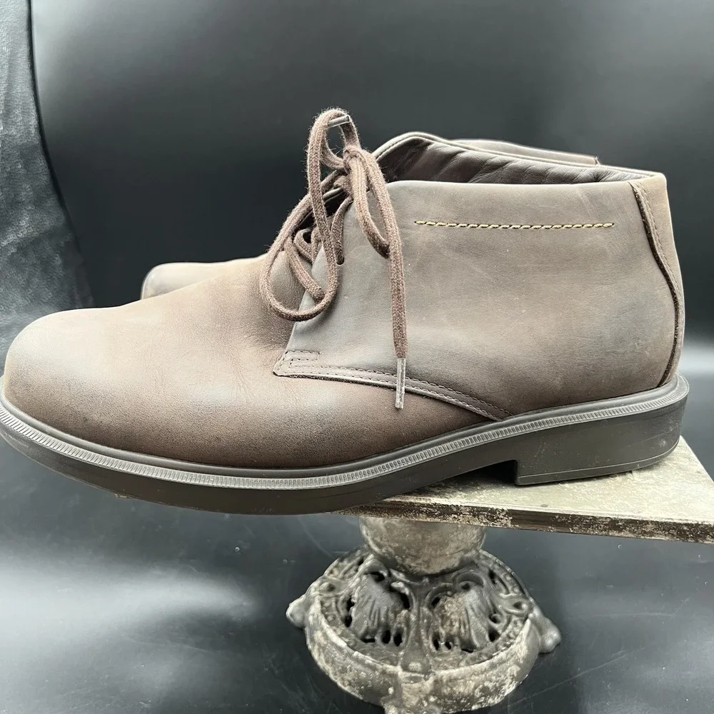 SAS Statesman Chukka Boots Mens 10 W Wide Brown Leather Comfort Ankle USA Made